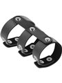 Darkness - Adjustable Leather Double Penis and Testicle Ring