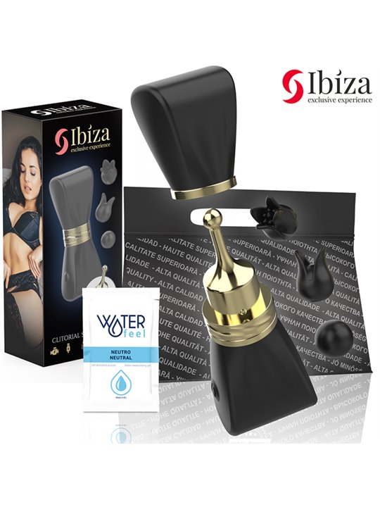 Ibiza - Stimolatore Clitorideo in Silicone Nero con 3 Testine