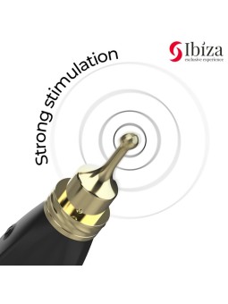 Ibiza - Stimolatore Clitorideo in Silicone Nero con 3 Testine