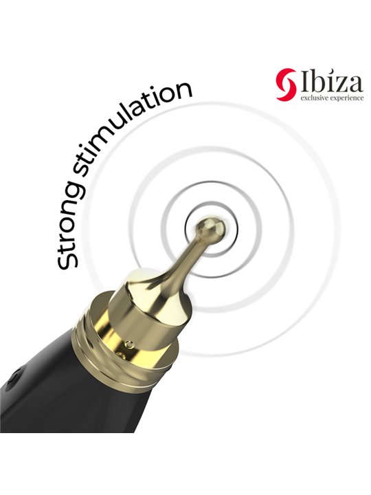 Ibiza - Stimolatore Clitorideo in Silicone Nero con 3 Testine