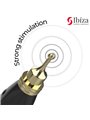 Ibiza - Stimolatore Clitorideo in Silicone Nero con 3 Testine