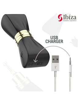 Ibiza - Stimolatore Clitorideo in Silicone Nero con 3 Testine