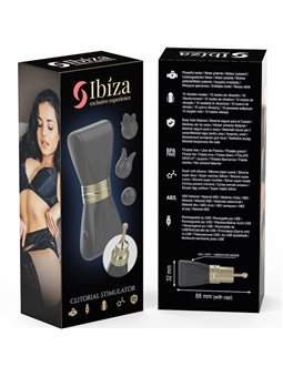 Ibiza - Stimolatore Clitorideo in Silicone Nero con 3 Testine