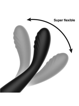 Ibiza - Vibratore Punto G in Silicone Nero con Testa Super Flessibile