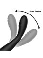 Ibiza - Vibratore Punto G in Silicone Nero con Testa Super Flessibile