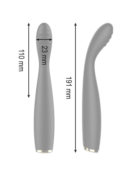 Ibiza - Vibratore Punto G in Silicone Nero con Testa Super Flessibile