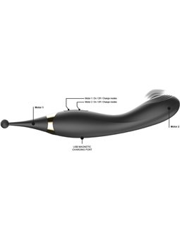Ibiza - Vibratore Vaginale 2 in 1 con Testine Intercambiabili