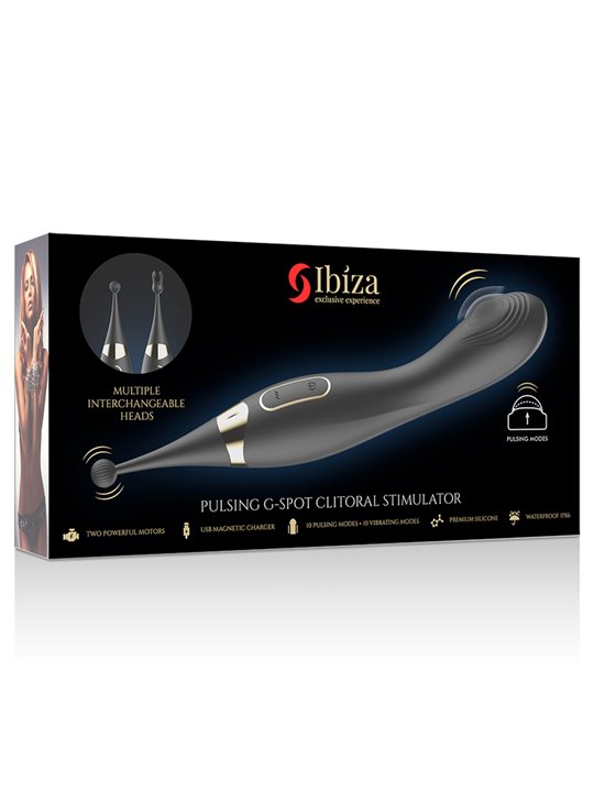Ibiza - Vibratore Vaginale 2 in 1 con Testine Intercambiabili