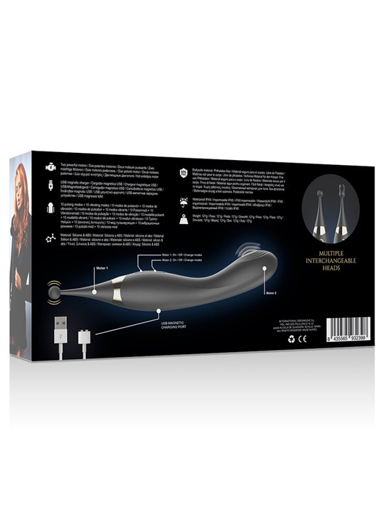 Ibiza - Vibratore Vaginale 2 in 1 con Testine Intercambiabili