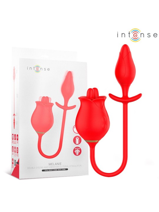 Intense Melanie - Double Clitoral Stimulator with Zigzag Tongue