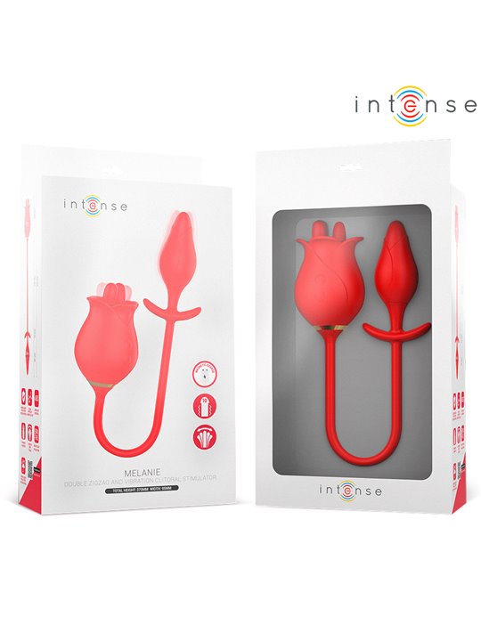 Intense Melanie - Stimolatore Clitoride Doppio con Lingua a ZigZag