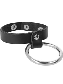 Darkness Cock Harness - Anello Fallico Doppio in Acciaio ed in Pelle
