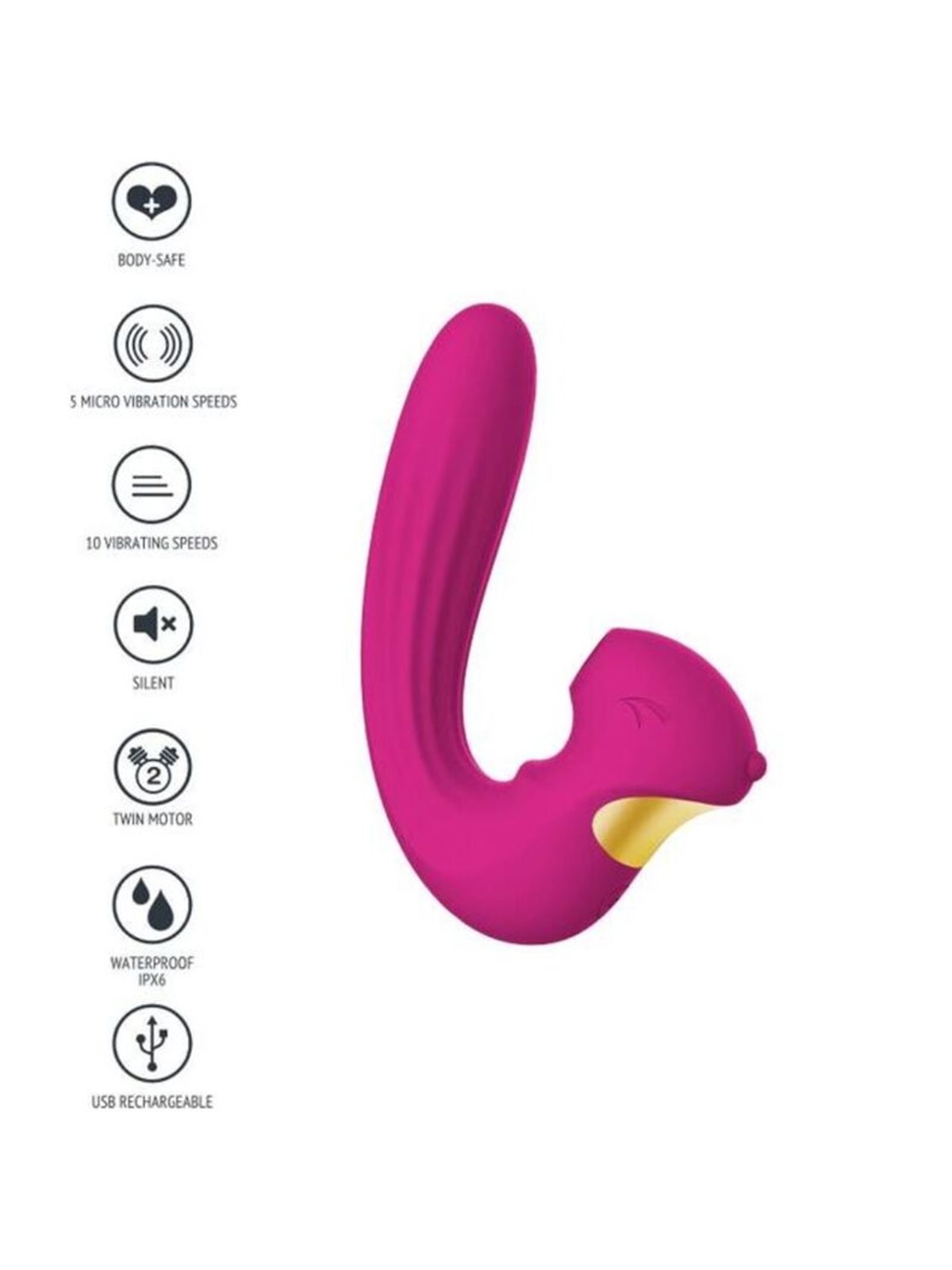 Xocoon Celestial Love - Fuchsia Rabbit Clitoral Sucking Vibrator