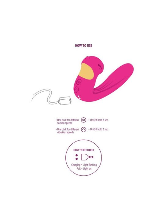 Xocoon Celestial Love - Fuchsia Rabbit Clitoral Sucking Vibrator