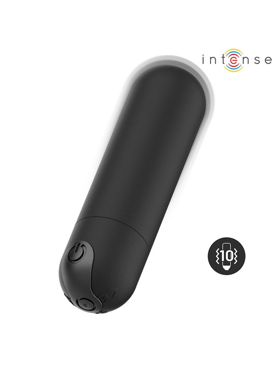 Intense Karen - Mini Vibratore a Proiettile in Silicone Nero 8 Cm