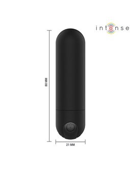 Intense Karen - Mini Vibratore a Proiettile in Silicone Nero 8 Cm