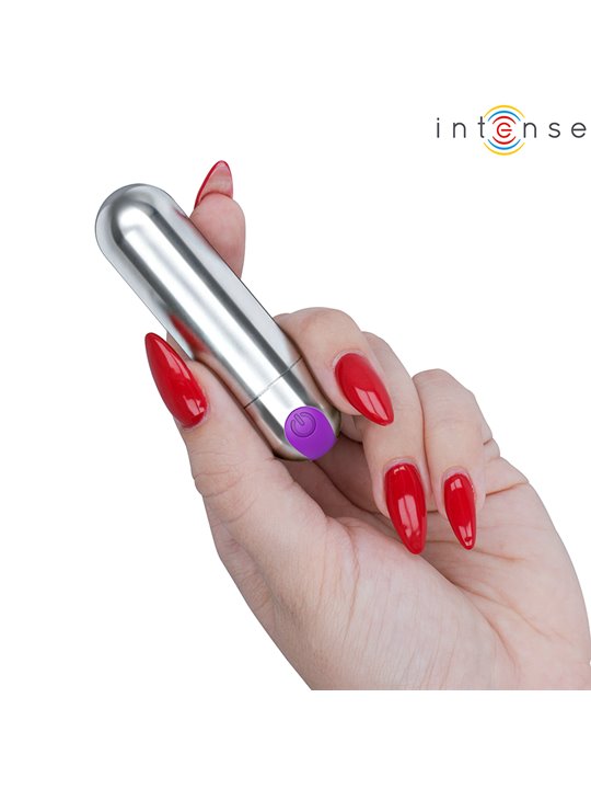 Intense Karen - Mini Silver Silicone Bullet Vibrator 8 cm