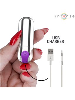 Intense Karen - Mini Silver Silicone Bullet Vibrator 8 cm