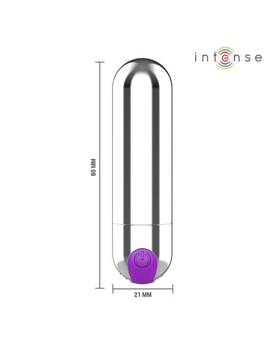 Intense Karen - Mini Silver Silicone Bullet Vibrator 8 cm