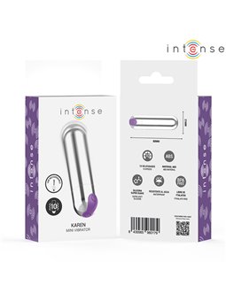 Intense Karen - Mini Silver Silicone Bullet Vibrator 8 cm
