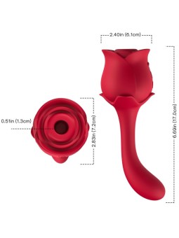 Armony Roselover - Vibratore Punto G con Rosa Rossa Succhia Clitoride