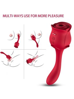 Armony Roselover - Vibratore Punto G con Rosa Rossa Succhia Clitoride