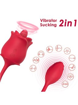 Armony - Rosa Rossa Succhia Clitoride con Lingua e Ovetto Vibrante
