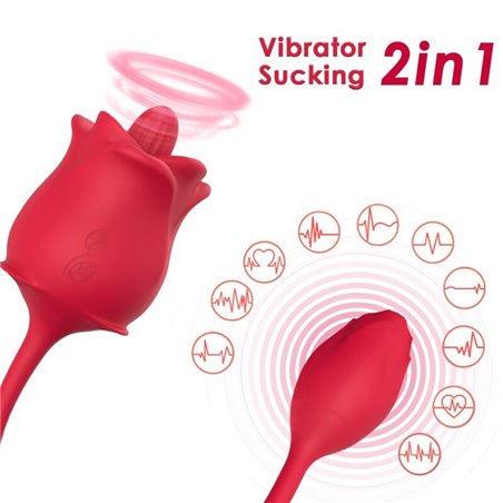 Armony - Rosa Rossa Succhia Clitoride con Lingua e Ovetto Vibrante