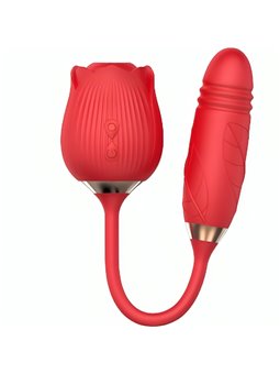 Armony Delight Flower - Succhia Clitoride Vibratore Su e Giù Rosa Rossa
