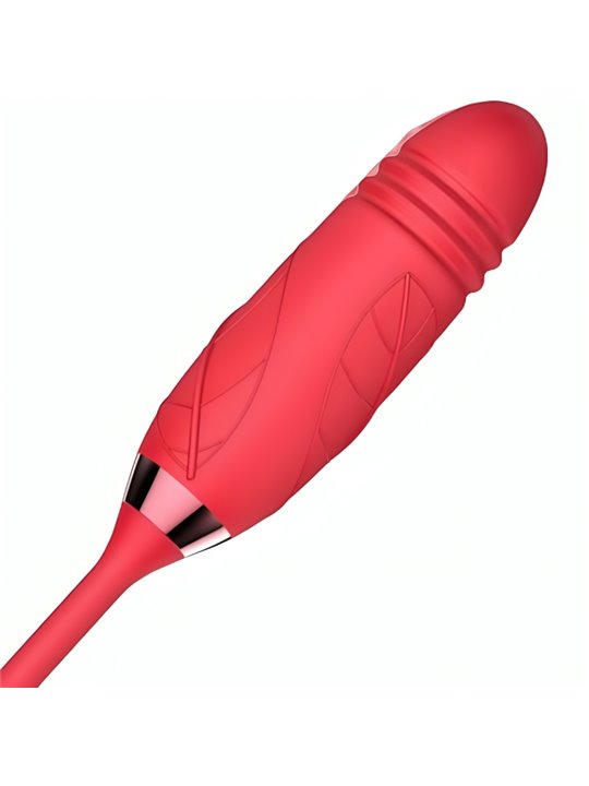 Armony Delight Flower - Succhia Clitoride Vibratore Su e Giù Rosa Rossa