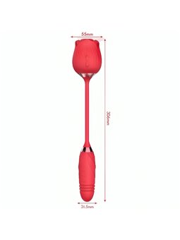 Armony Delight Flower - Succhia Clitoride Vibratore Su e Giù Rosa Rossa