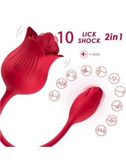 Armony - Red Silicone Vibrator with Vibrating Tongue