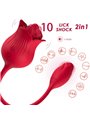 Armony - Red Silicone Vibrator with Vibrating Tongue