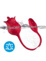 Armony - Vibratore Rosa Rossa in Silicone con Lingua Vibrante