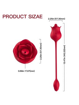 Armony - Vibratore Rosa Rossa in Silicone con Lingua Vibrante