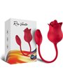 Armony - Vibratore Rosa Rossa in Silicone con Lingua Vibrante
