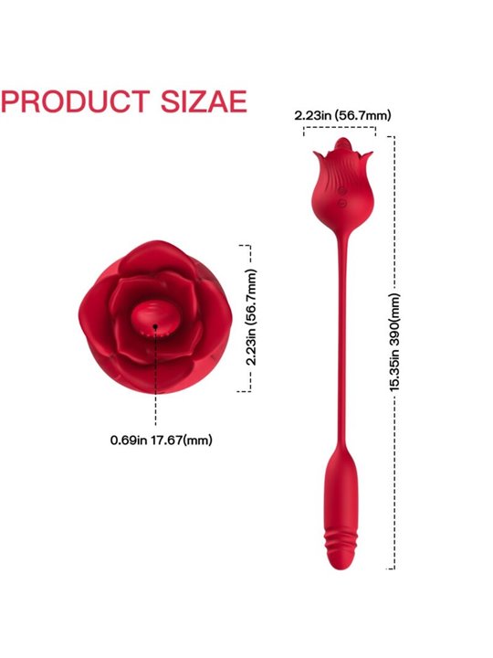 Armony - Succhia Clitoride Vibratore con Pulsazioni Rosa Rossa