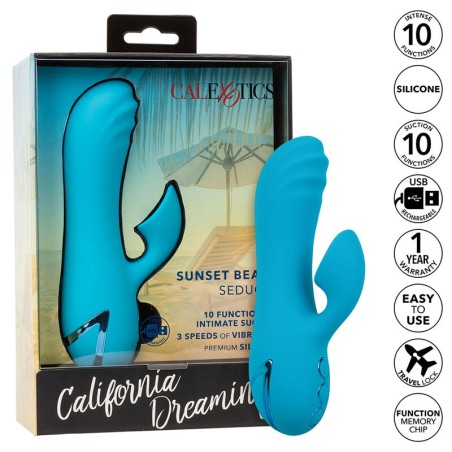 Calexotics Sunset Beach Seducer - Clitoral Suction Vibrator with 10 Modes