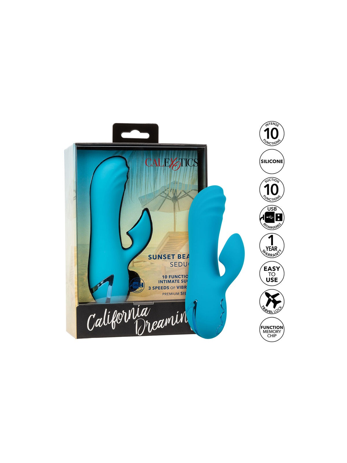 Calexotics Sunset Beach Seducer - Vibratore Succhia Clitoride 10 Mod