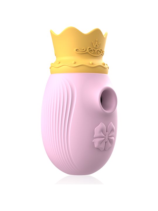 Intense Queen - Clitoral Sucker with Vibrating Tongue in Pink Silicone