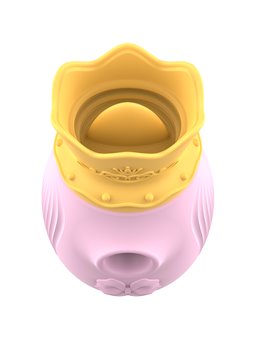 Intense Queen - Clitoral Sucker with Vibrating Tongue in Pink Silicone