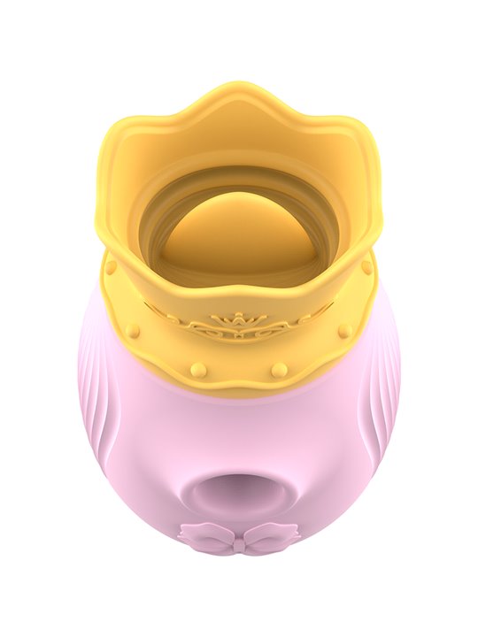 Intense Queen - Clitoral Sucker with Vibrating Tongue in Pink Silicone