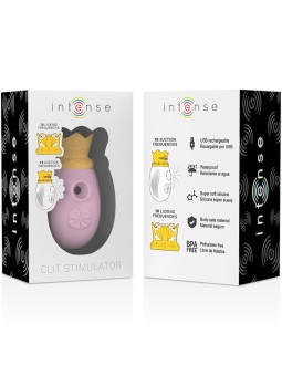 Intense Queen - Clitoral Sucker with Vibrating Tongue in Pink Silicone