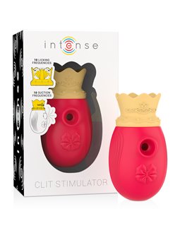 Intense Queen - Succhia Clitoride con Lingua Vibrante in Silicone Rosso