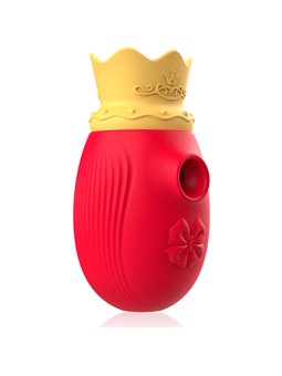 Intense Queen - Clitoral Sucker with Vibrating Tongue in Red Silicone