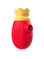 Intense Queen - Clitoral Sucker with Vibrating Tongue in Red Silicone