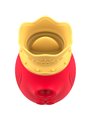 Intense Queen - Clitoral Sucker with Vibrating Tongue in Red Silicone