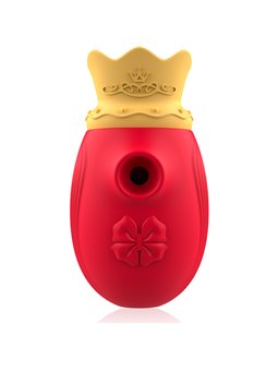 Intense Queen - Clitoral Sucker with Vibrating Tongue in Red Silicone