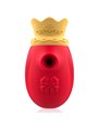 Intense Queen - Clitoral Sucker with Vibrating Tongue in Red Silicone