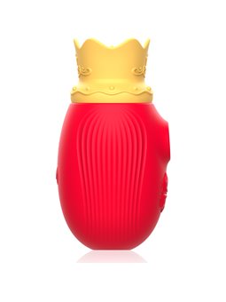 Intense Queen - Clitoral Sucker with Vibrating Tongue in Red Silicone